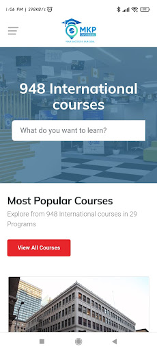 Android application MKP overseas education screenshort