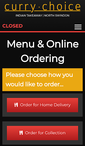 Curry Choice Screen 2