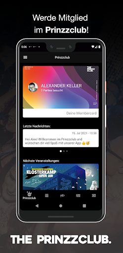 Android application Prinzzclub screenshort