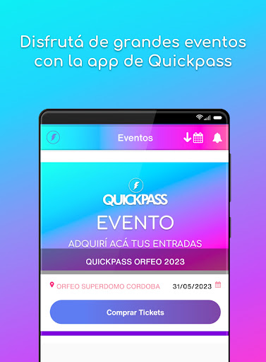 Android application QuickPass screenshort