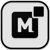 Monoic SQ Black Icon Pack: Dark, Minimalistic icon