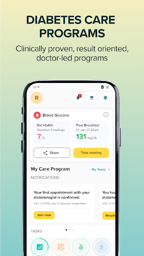 BeatO: Diabetes Care App Screen 2