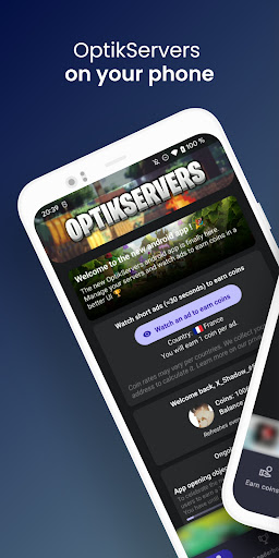 Android application OptikServers screenshort