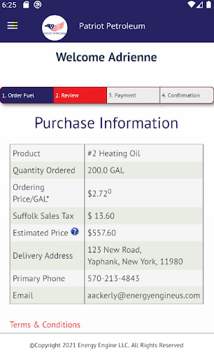 Patriot Petroleum Screen 3