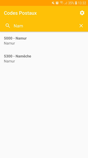 Belgian Postcodes Screen 2