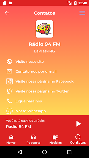 Rádio 94 FM - Lavras/MG Screen 2