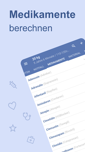 Android application PediSafe: Dosierung berechnen screenshort