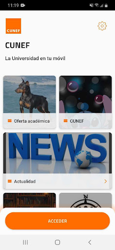 Android application CUNEF screenshort