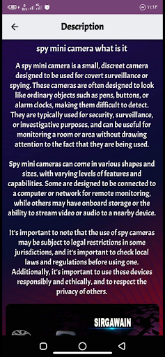 spy mini camera guide Screen 3