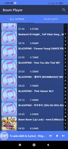 Android application Boom Music Player screenshort