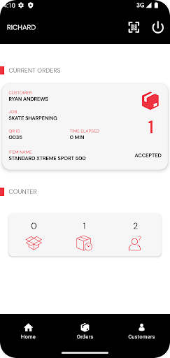 Android application Hockey Caddy Service screenshort