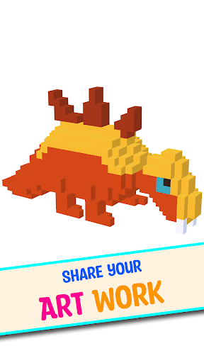 Dinosaurs 3D Color by Number Screen 3