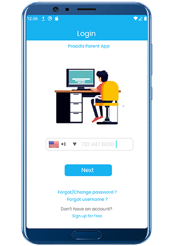 Praadis Parent App Screen 2