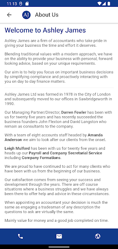 Ashley James Accountants Screen 2