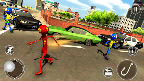 Rope Hero Crime City - Flash Stickman Speed Heroのおすすめ画像3