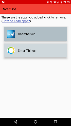 Android application NotifBot screenshort
