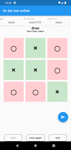 Android application TIC TAC TOE online screenshort