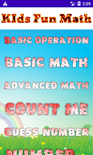 Android application Kids Fun Math screenshort