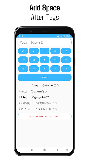 Spaname - Nickname Generator Screen 3