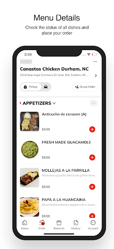 Screenshot of Canastas Chicken