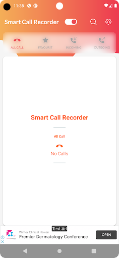Android application Smart Call Recorder screenshort
