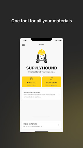 Android application SupplyHound screenshort