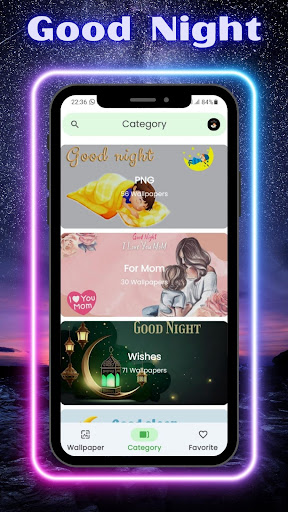 Android application Good Night images 2024 screenshort