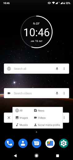 Android application Multi Search Widget screenshort