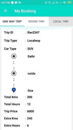 TajwayCabs Partner Screen 2