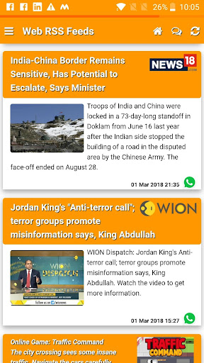 Web RSS Reader Screen 2