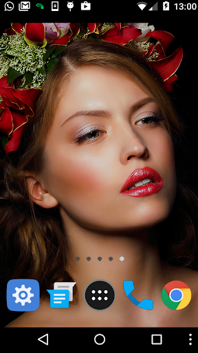 Android application female model wallpaper screenshort