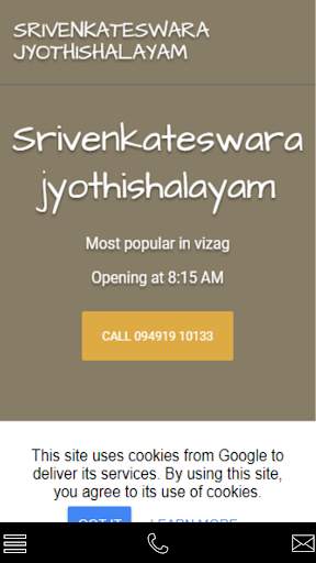 Android application Srivenkateswarajyothishalayam screenshort