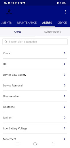 Android application ClicknTrack screenshort