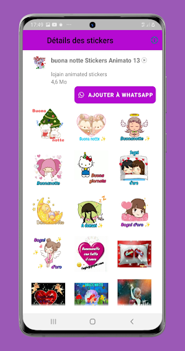 buona notte Stickers Animato