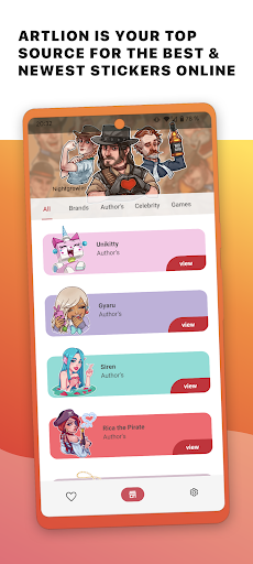 Android application ArtLion - Sticker Library screenshort