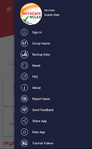 Screenshot of Skyscape NCLEX RN