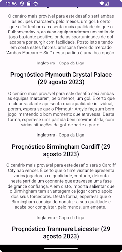 Android application Prognostico Bet screenshort