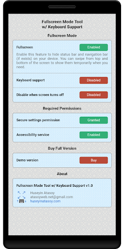 Immersive Fullscreen Mode Tool Screen 2
