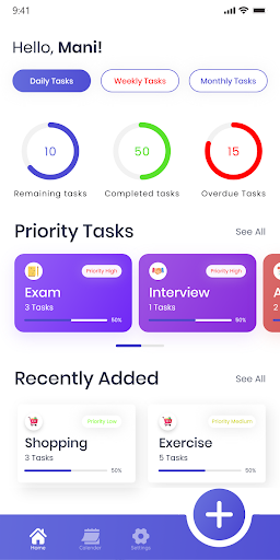 Android application My Tasks App: To Do List screenshort