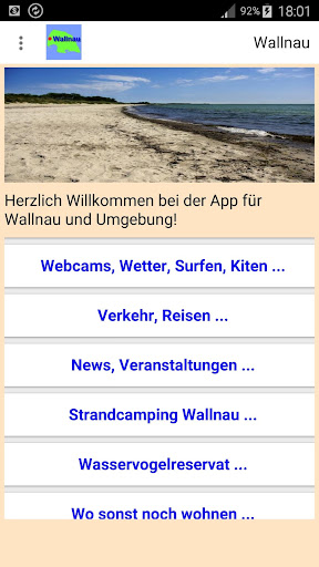 Android application Wallnau App für den Urlaub screenshort