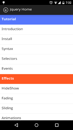 JQuery Tutorials Screen 2