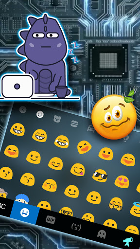 Circuitboard 3D Keyboard Backg Screen 3