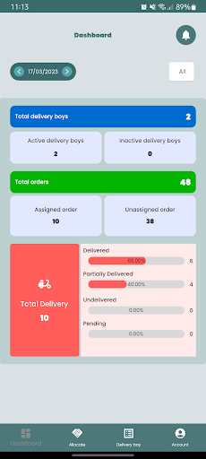 Android application Food Carriers Delivery screenshort