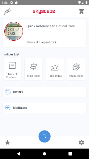 Android application Quick Reference Critical Care screenshort