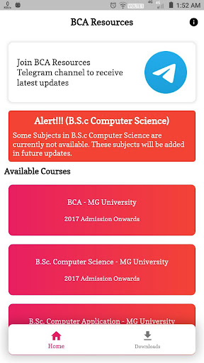 Android application BCA Resources (MGU Kerala) screenshort