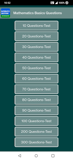 Android application Mathematics Basics Questions screenshort