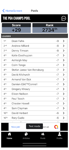 Golf Champs Screen 2