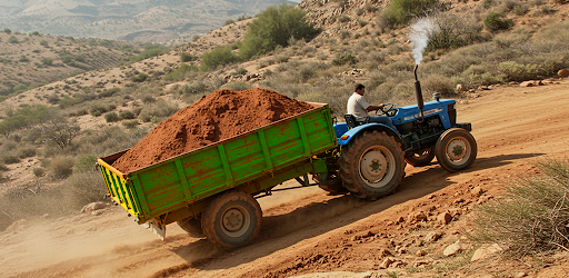 Tractor Trolley Farming Drive