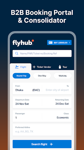 Android application Flyhub Agent UAE screenshort