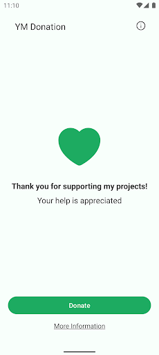 Android application YM Donation screenshort